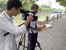 2015.09.23 接受南京依維柯車公司訪問時(shí)現(xiàn)場(chǎng)速寫余姚北濱江路街景